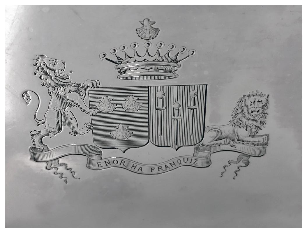 French 1st std (.950) Silver Regency style small Tray, C.1900, Frays Fils.