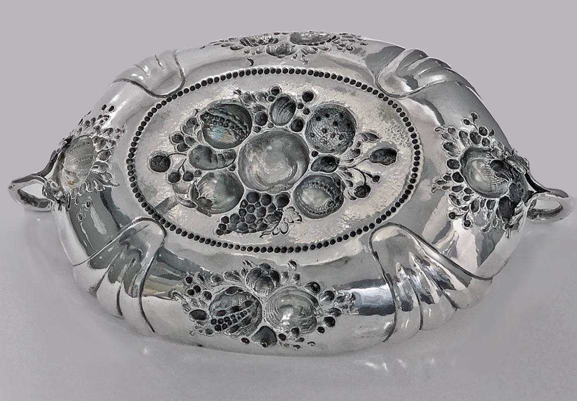 17th century style Silver Fruit Dish, Germany Neresheimer C.1880