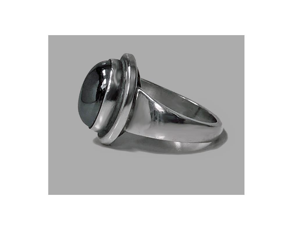 Georg Jensen Hematite Sterling Ring 46B