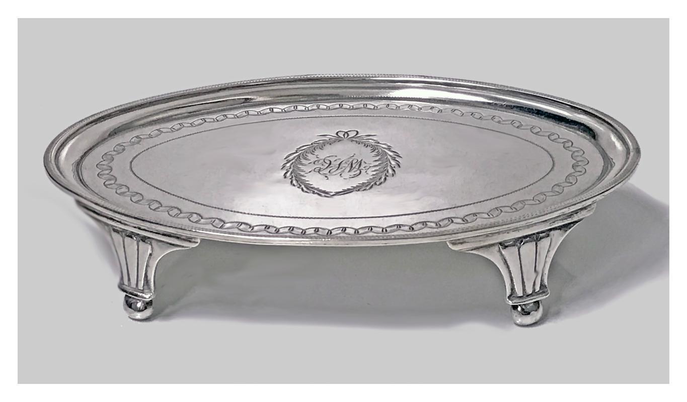 Georgian Silver Waiter Salver, London 1801 Urquhart and Hart