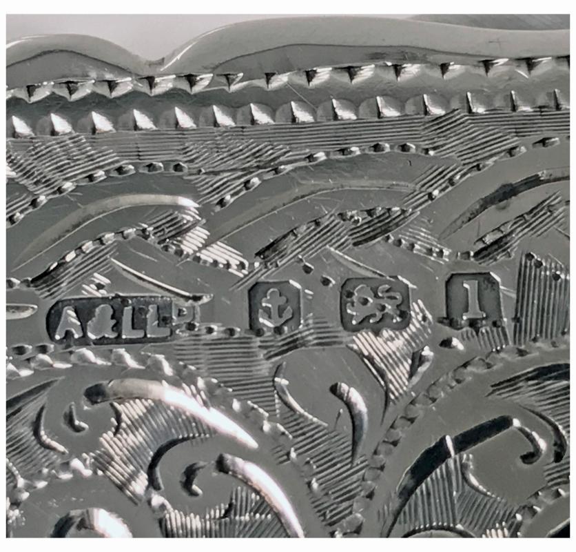 Antique Silver Card Case in form of a purse, Birmingham 1910, Adie and Lovekin