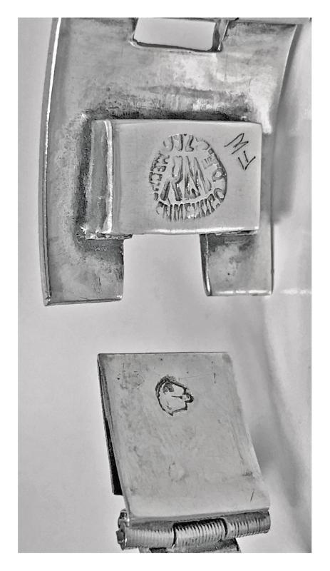 1950’s Mexican Sterling Bracelet depicting pre Columbian cut out design.