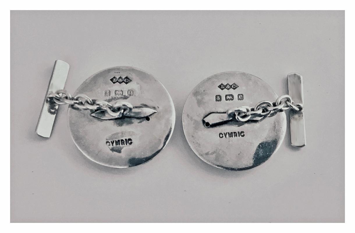 Liberty & Co Archibald Knox designed Enamel Cufflinks, Birmingham 1902-4.