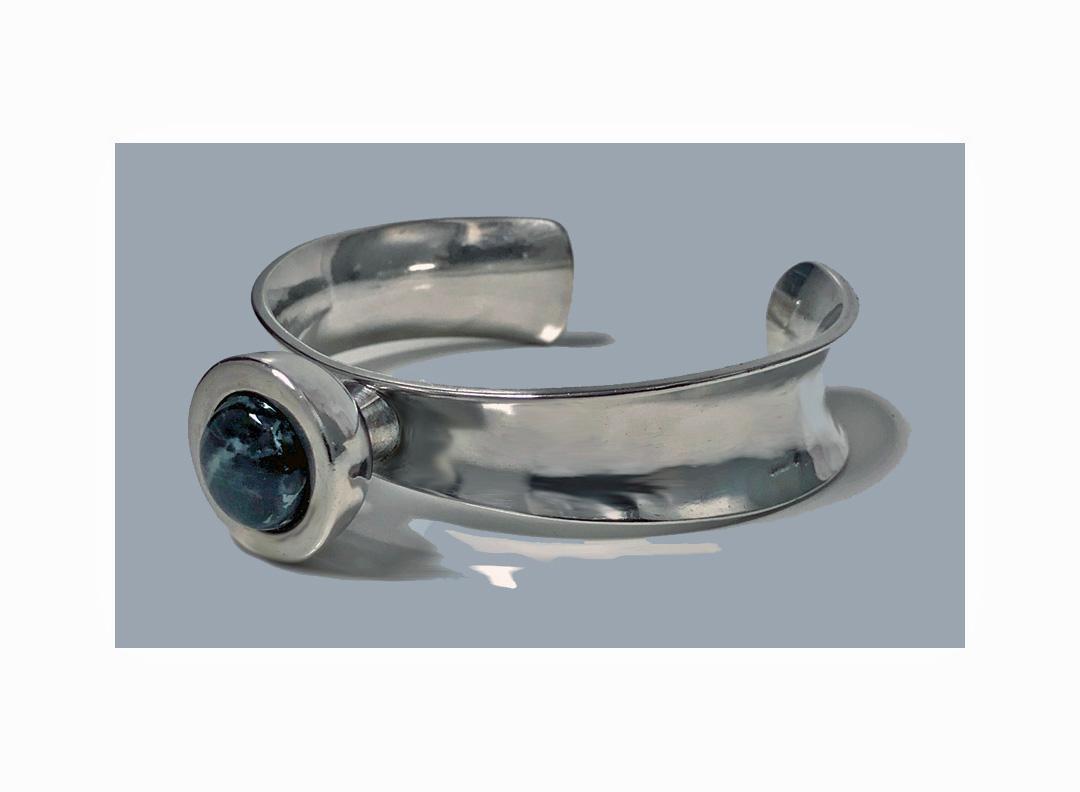 Scandinavian Modernism Sterling Bangle, Rune Tennesmed, Sweden 1958