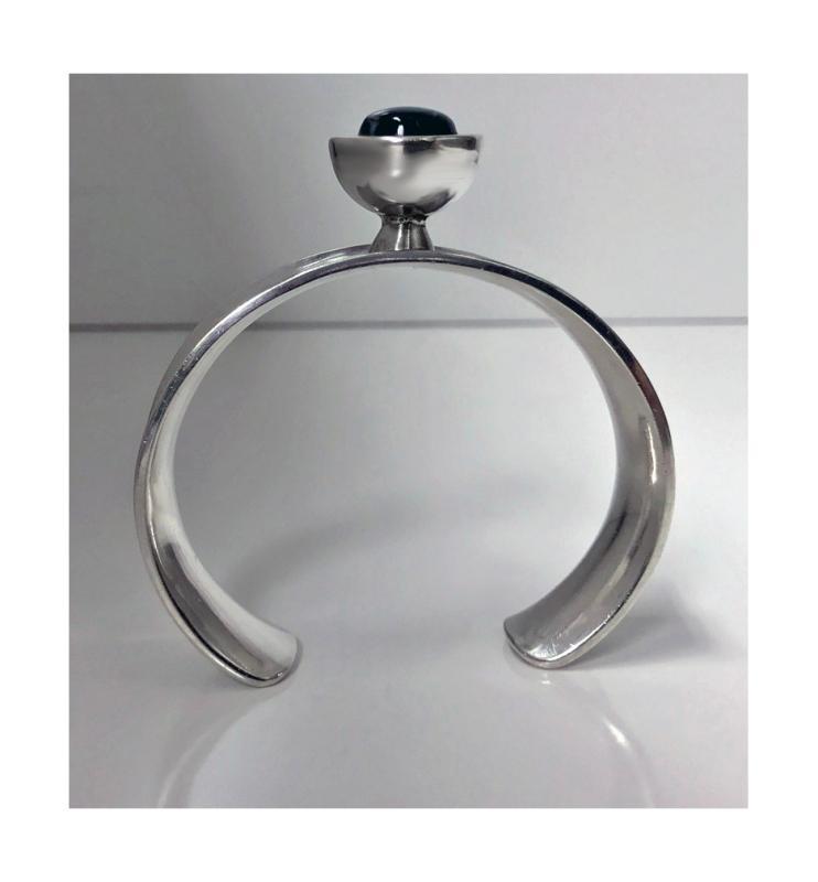 Scandinavian Modernism Sterling Bangle, Rune Tennesmed, Sweden 1958