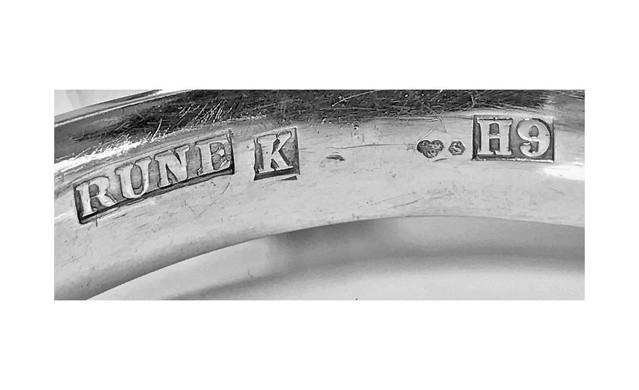 Scandinavian Modernism Sterling Bangle, Rune Tennesmed, Sweden 1958