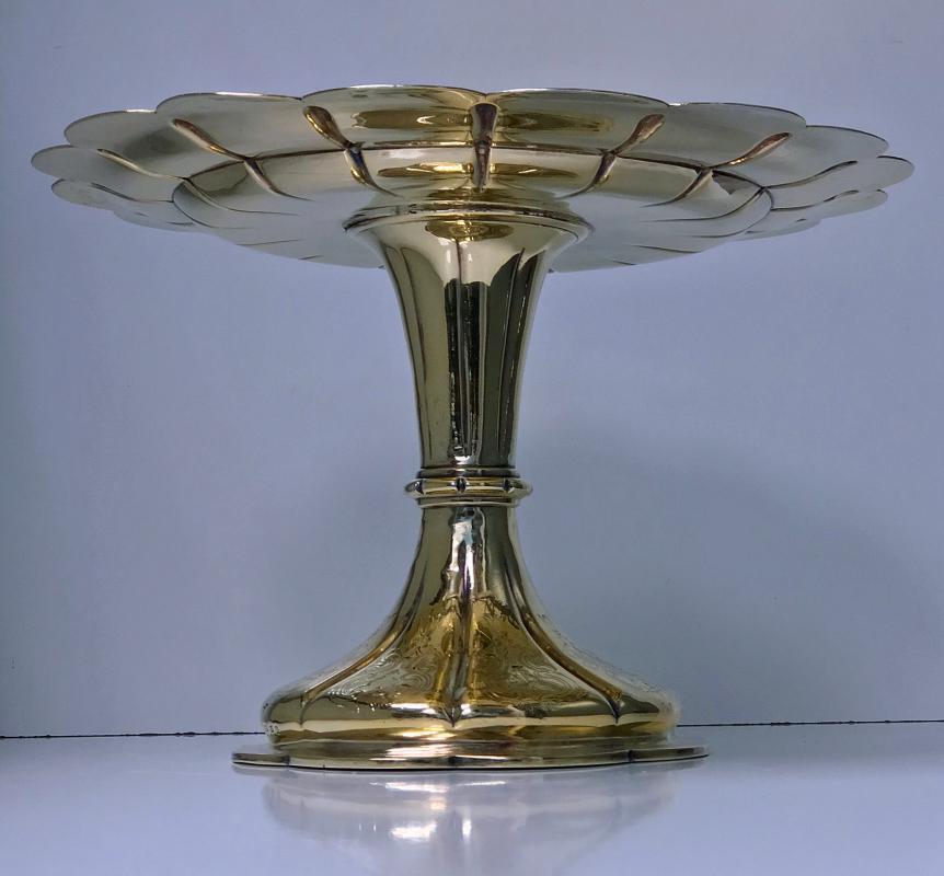Elkington & Co Gilt and Silver Plate large Tazza, 1891