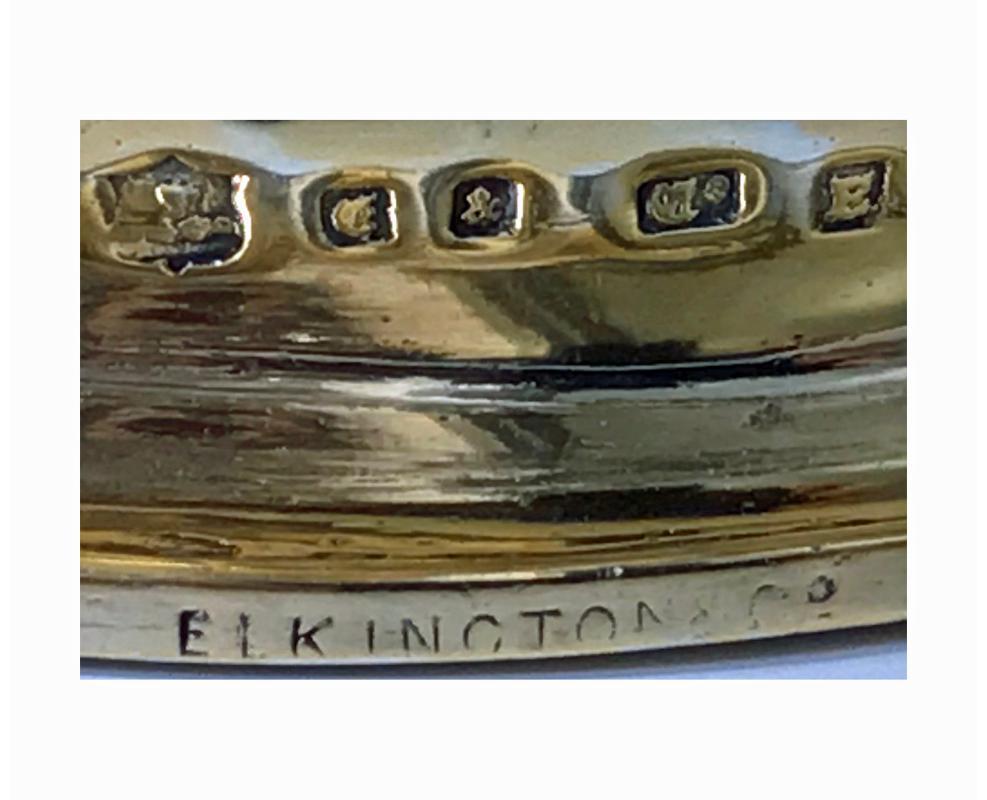Elkington & Co Gilt and Silver Plate large Tazza, 1891