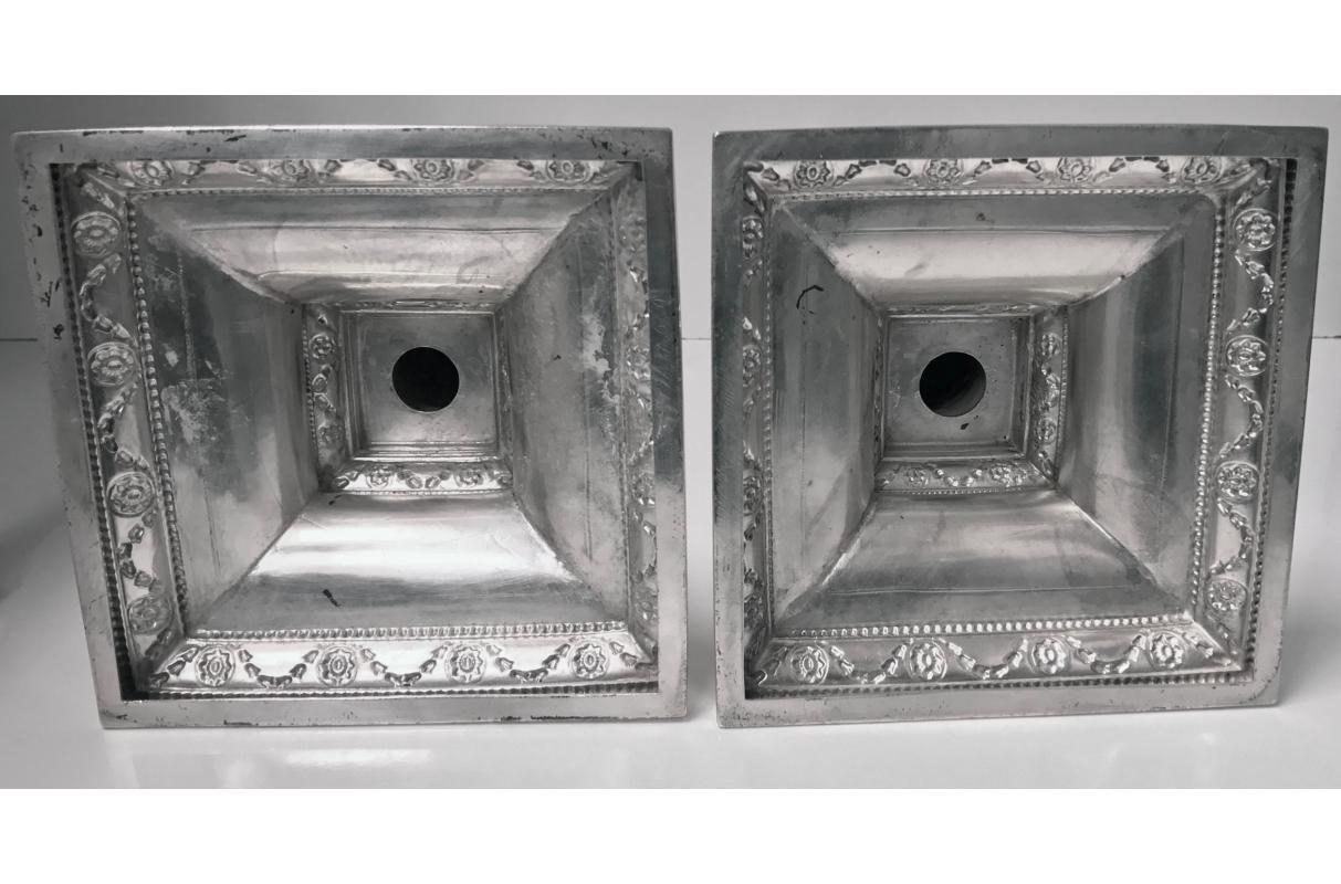 Pair Antique Silver Candlesticks, Germany, C.1900, H. Meyen & Co