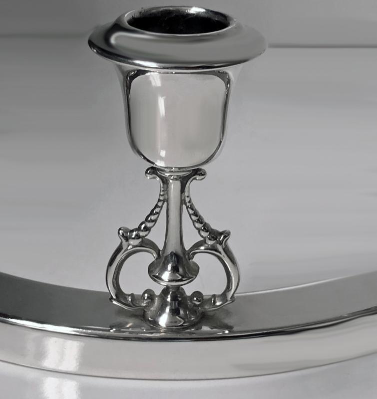 Art Deco American Sterling Candelabra Candlesticks, A. Wagner C.1925