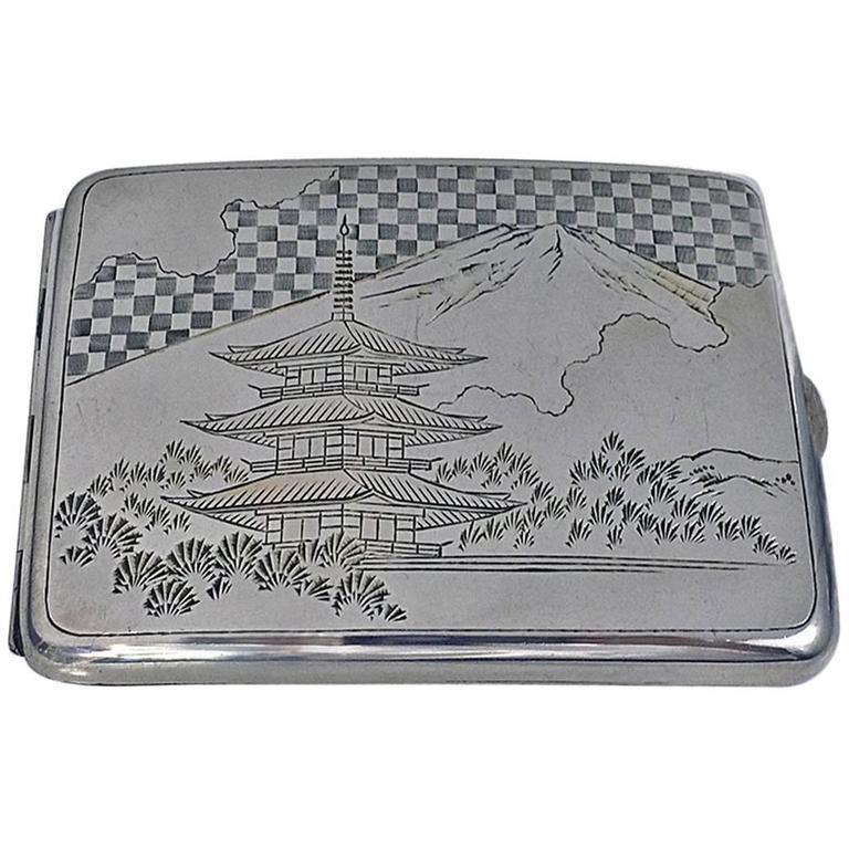 Fine Japanese 950 Silver Box Case, C.1920