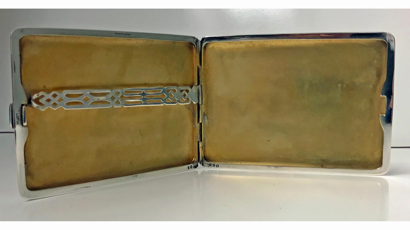 Birks Art Deco Sterling Silver Cigarette Case Box, C.1930