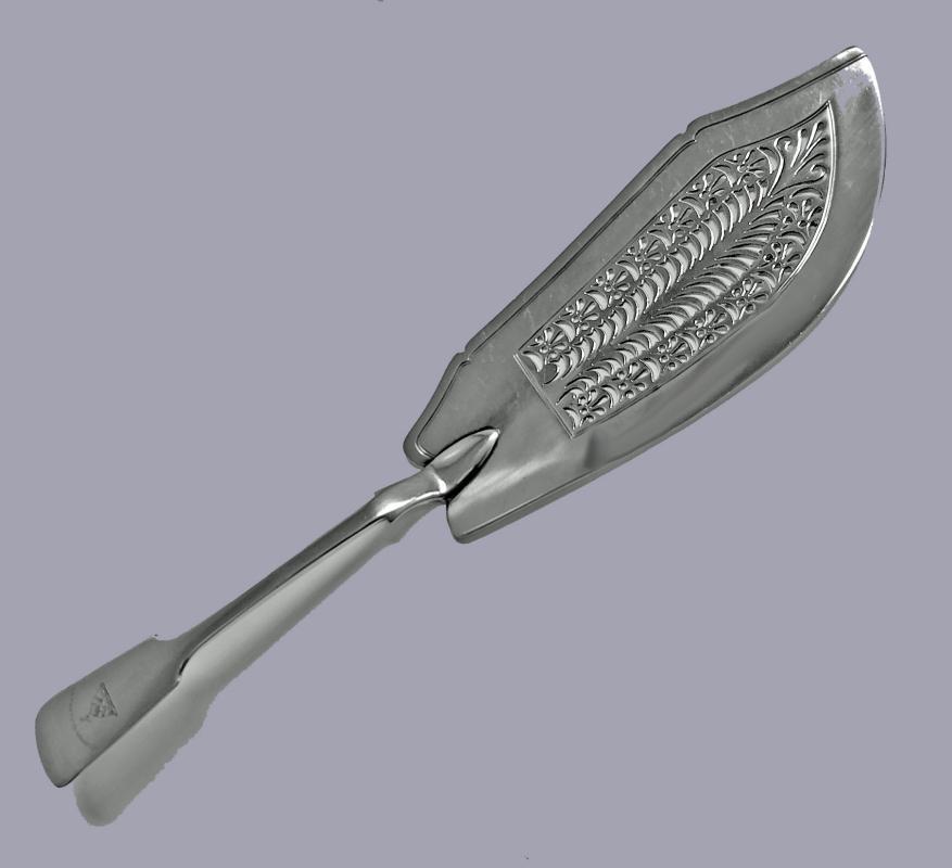 Antique Georgian Silver Fish Slice, London 1825, William Chawner.