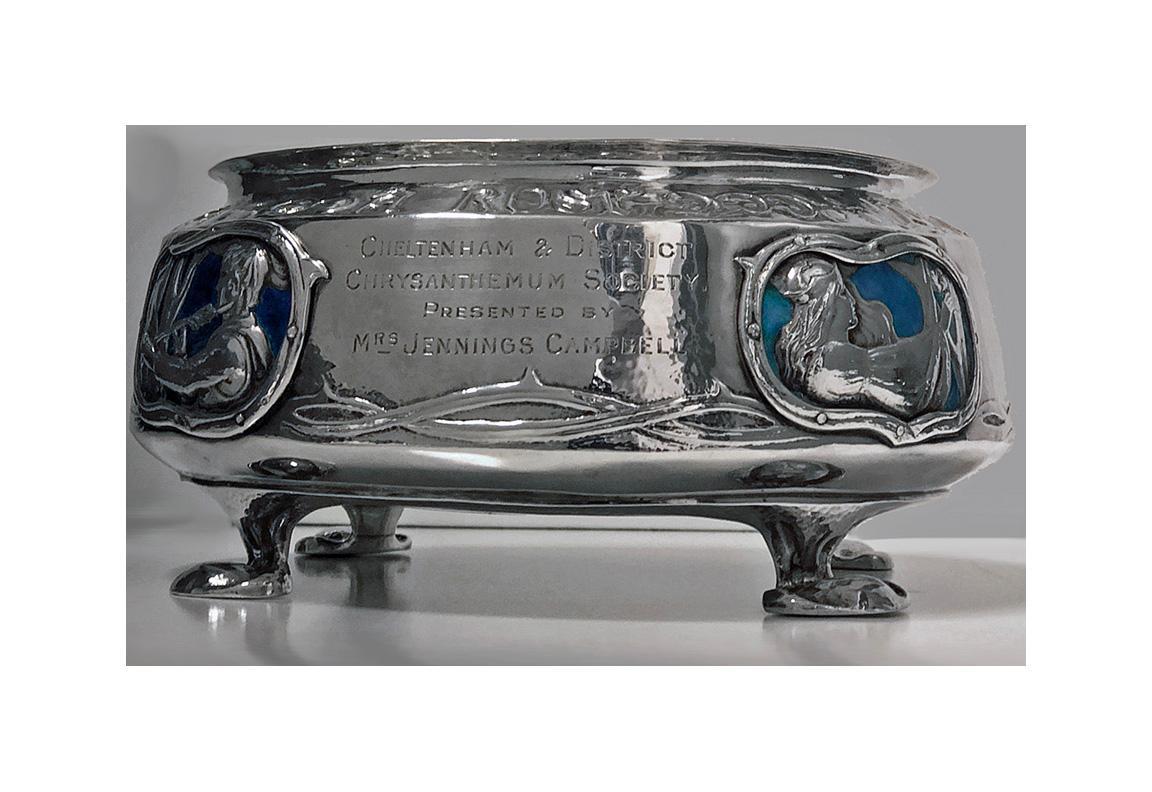 Rare Liberty Silver Enamel Bowl 1902