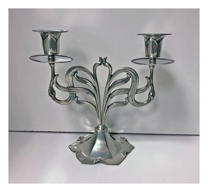 Orivit Jugendstil Secessionist Art Nouveau candelabra candlesticks, Germany C.1900