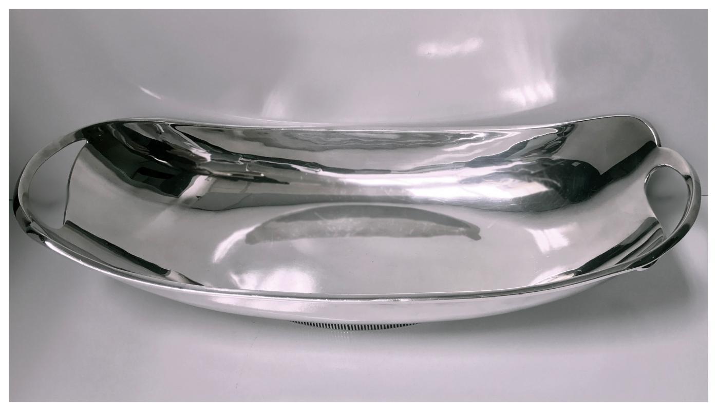 Mid Century Modernist Sterling Bowl of Scandinavian design, Aceves, Mexico C.1950