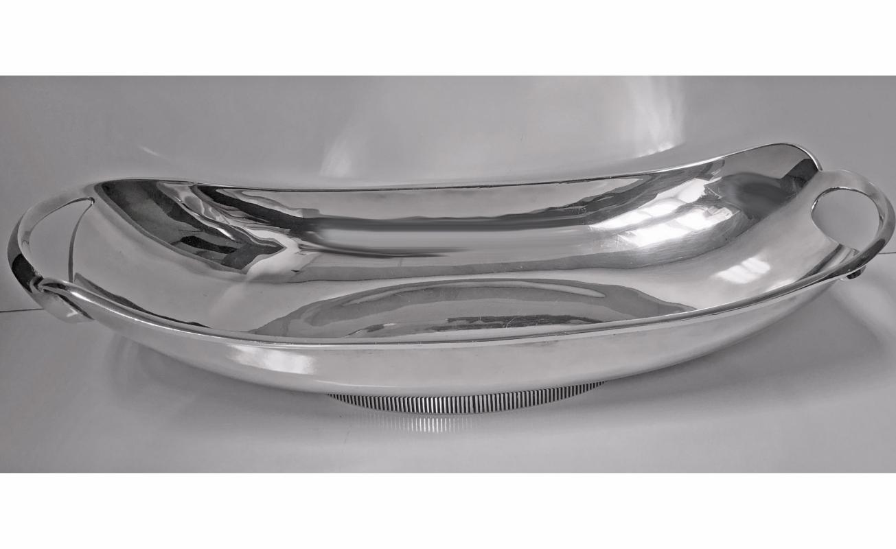 Mid Century Modernist Sterling Bowl of Scandinavian design, Aceves, Mexico C.1950