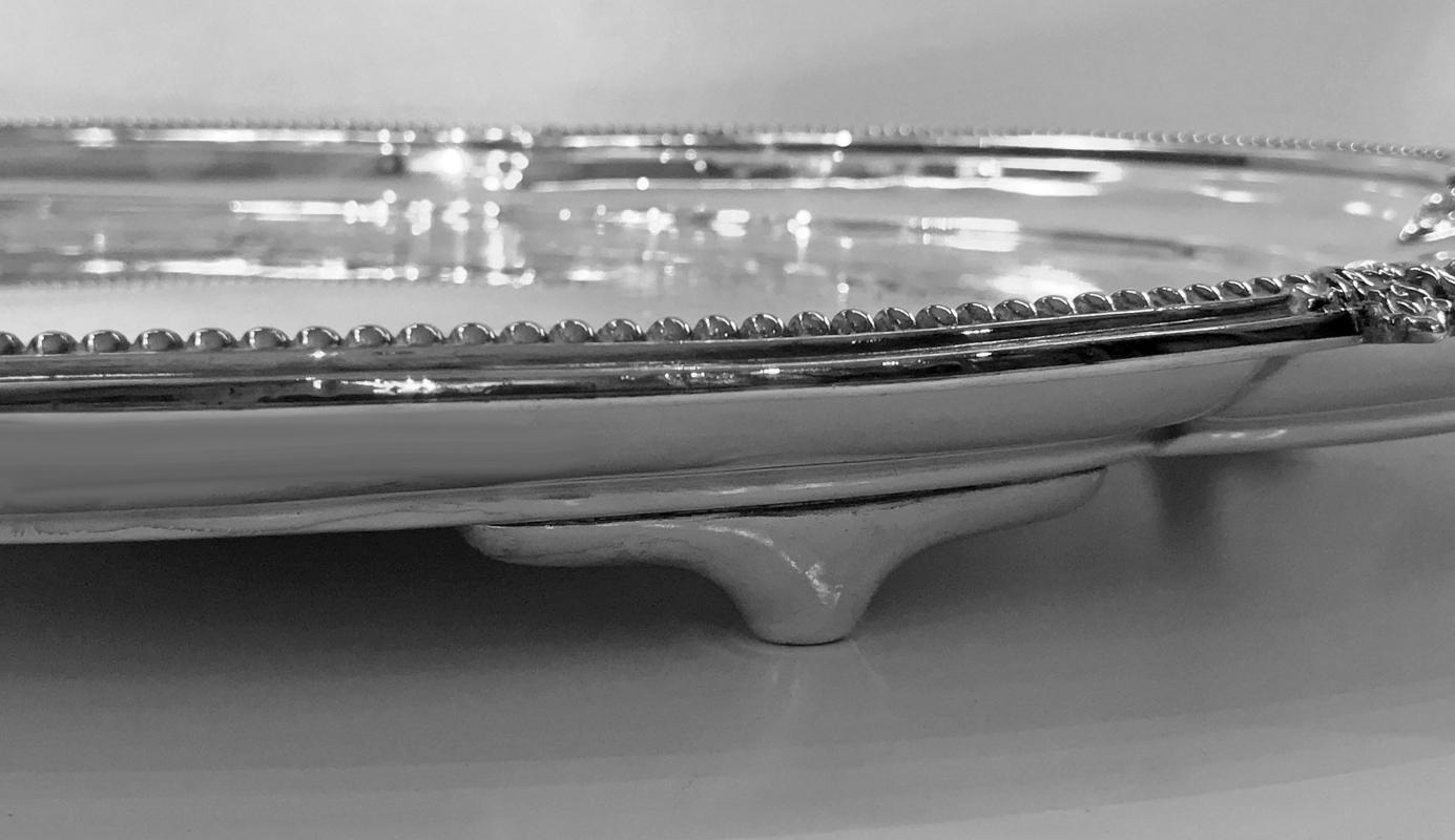 Antique Silver Plate Large Tray, Walker and Hall C.1890