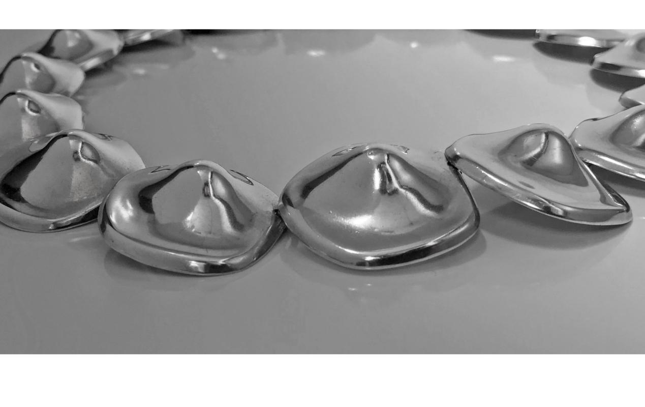 Mexican Sterling abstract Necklace, C.1980