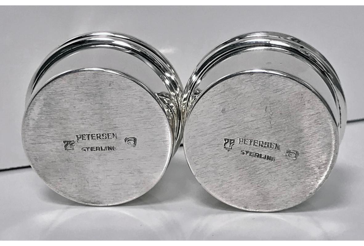 Four pairs of Carl Poul Petersen Sterling Silver Salt and Pepper Casters C.1950