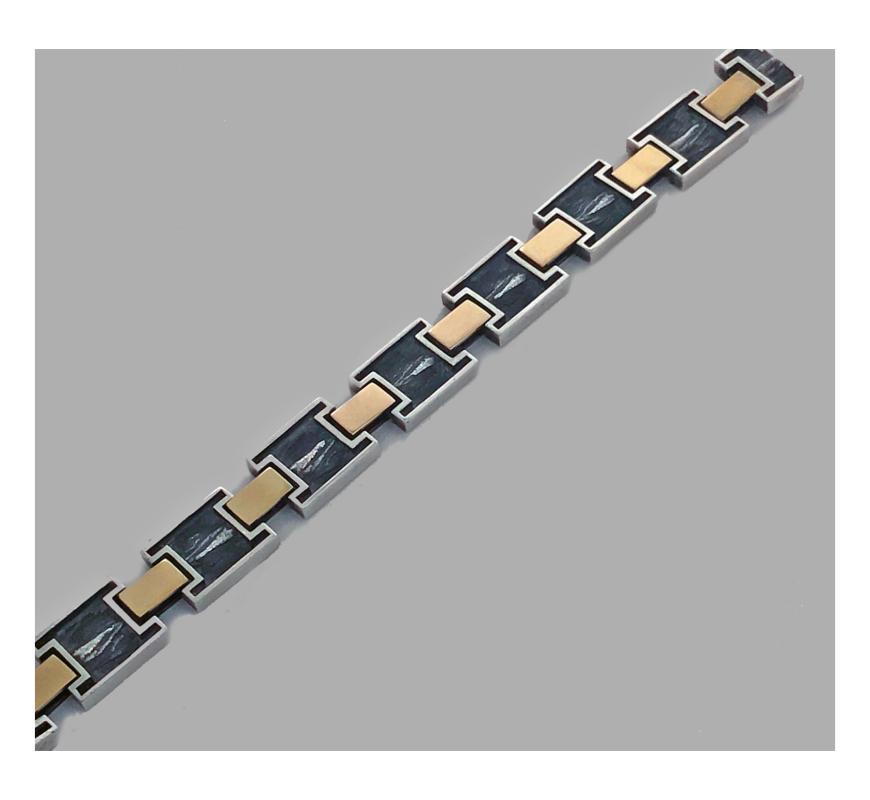1960’s Modernist 18K and Sterling handmade Bracelet
