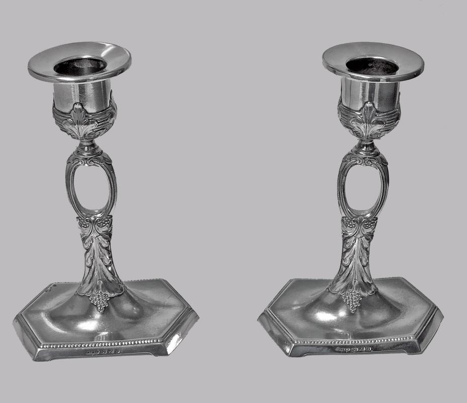WMF Art Nouveau Jugendstil Candlesticks, Germany C.1910
