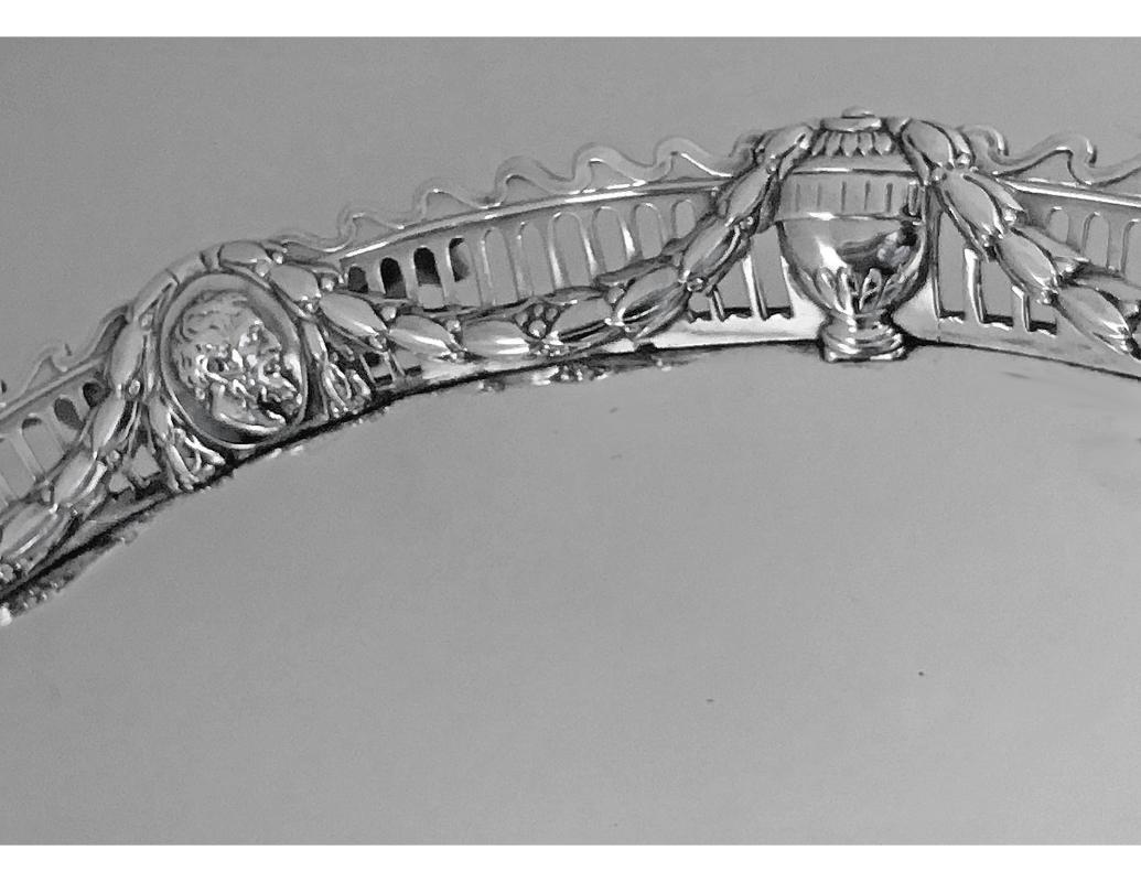 Large Georgian Sterling Silver Salver, London 1774 John Carter