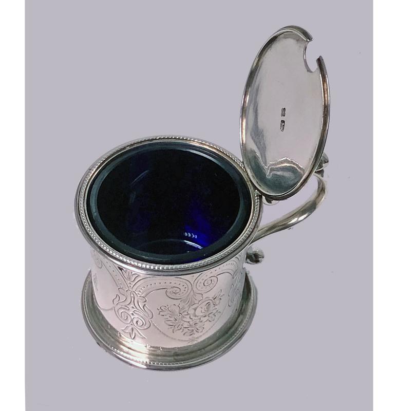 Antique Silver large Mustard Pot, 1866, Martin Hall & Co.