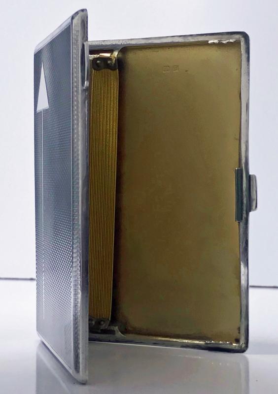 Art Deco Sterling Silver Cigarette Case Box Birmingham 1930 Frederick Field