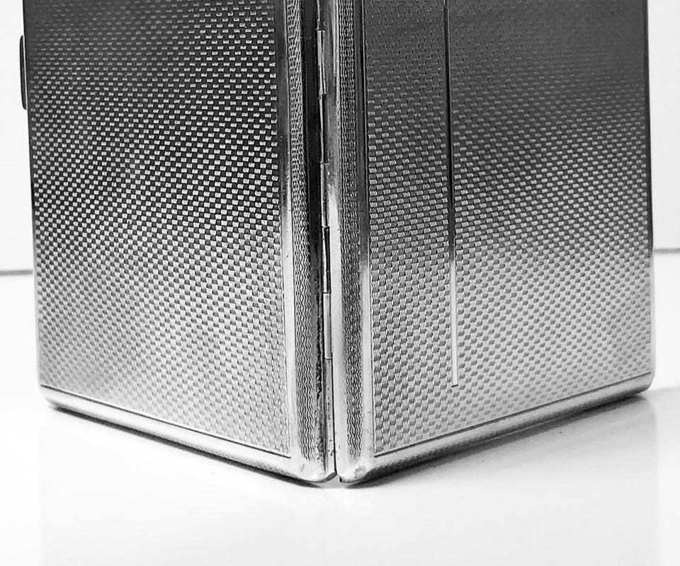 Art Deco Sterling Silver Cigarette Case Box Birmingham 1930 Frederick Field