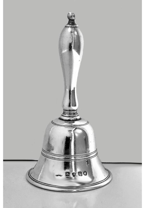 Georgian Silver Table Dinner Bell, London 1814, William Bateman.