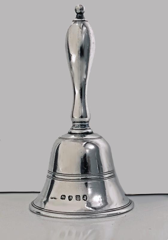 Georgian Silver Table Dinner Bell, London 1814, William Bateman.
