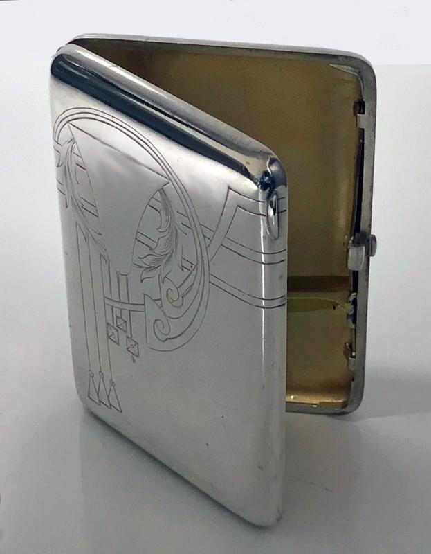 Russian Silver cigarette case, 1908-1926, Feodosii Ivanovich Pekin, Moscow