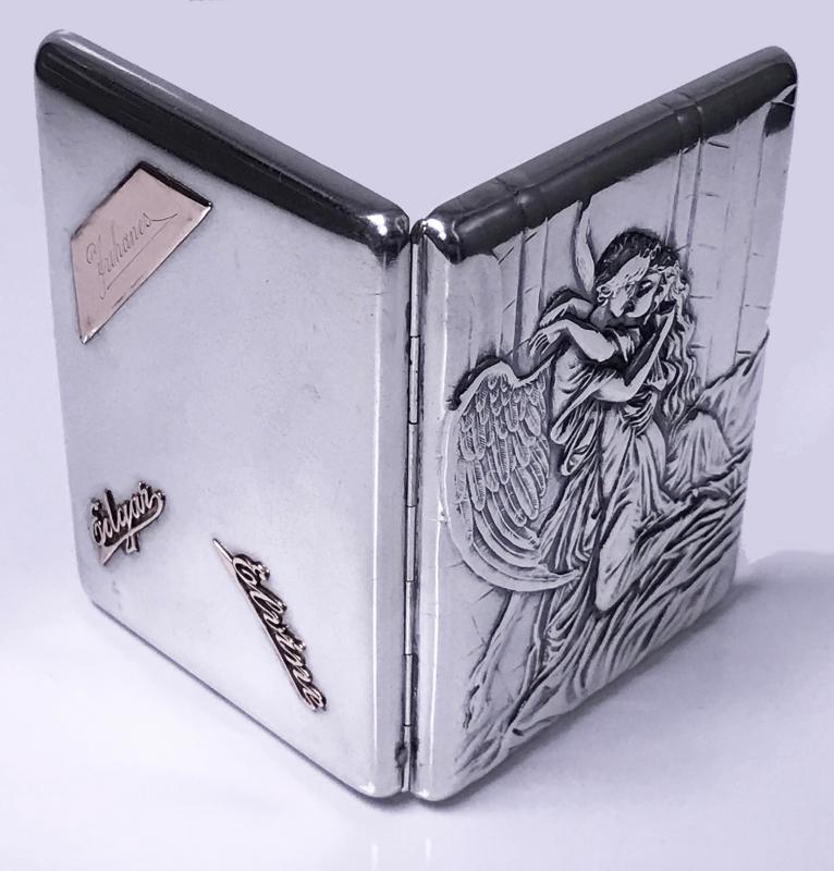 Russian Silver Cigarette Case Box, Konstantin Skvortsov, Moscow 1887-1908