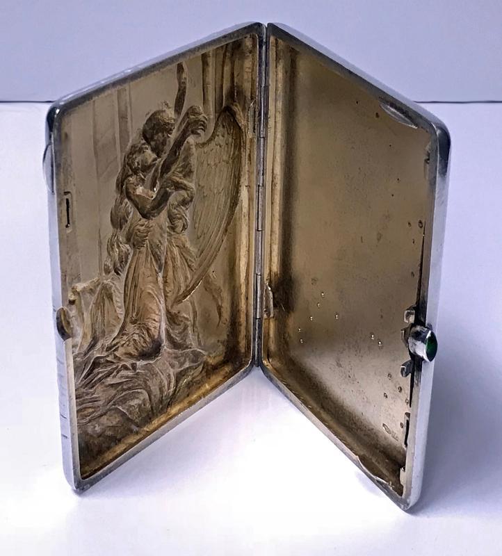 Russian Silver Cigarette Case Box, Konstantin Skvortsov, Moscow 1887-1908