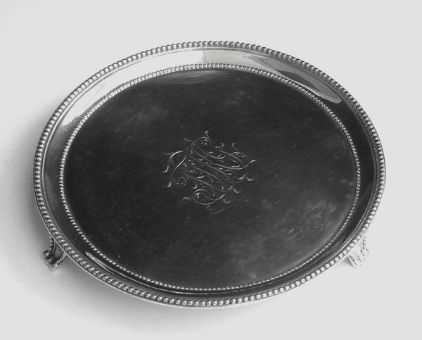 Georgian Silver Salver, London 1785 by Elizabeth Jones