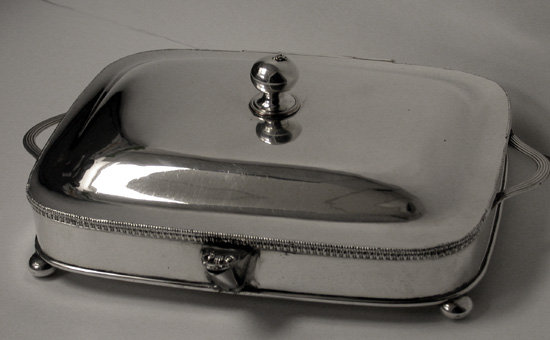 Old Sheffield Plate Cheese Toaster Dish, England C.1800.