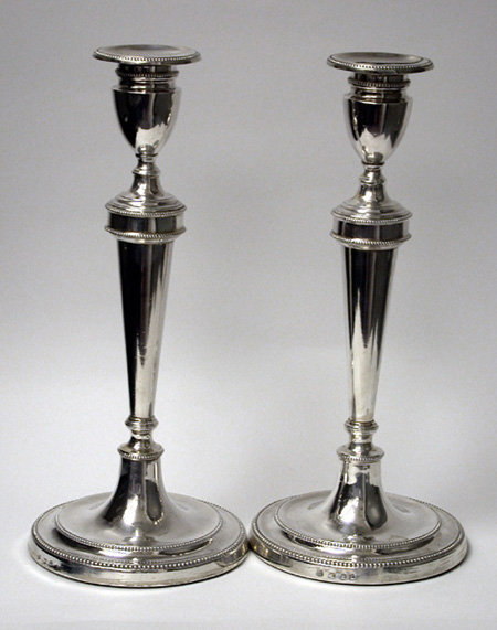 Georgian Silver Candlesticks, 1784 Geo Ashworth Co