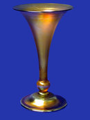 Tiffany Favrile Trumpet Vase. Signed 6768 H L.C. Tiffany Favrile
