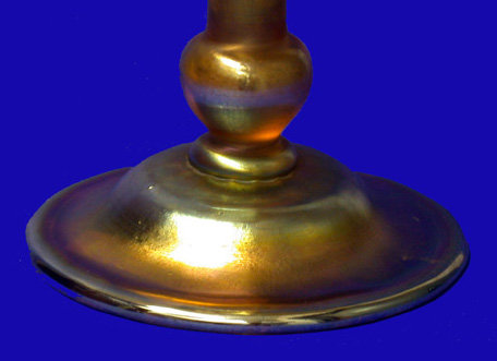Tiffany Favrile Trumpet Vase. Signed 6768 H L.C. Tiffany Favrile