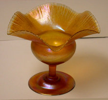 Tiffany Favrile, Floriform Vase, signed 4356 D L.C.Tiffany Favrile