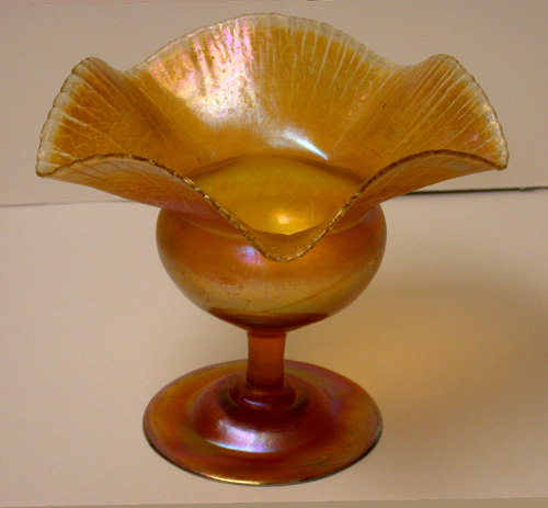 Tiffany Favrile, Floriform Vase, signed 4356 D L.C.Tiffany Favrile