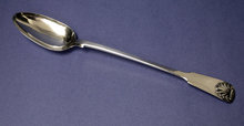 Antique Scottish Silver Fiddle Shell Serving Spoon, Edinburgh 1831