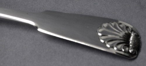 Antique Scottish Silver Fiddle Shell Serving Spoon, Edinburgh 1831