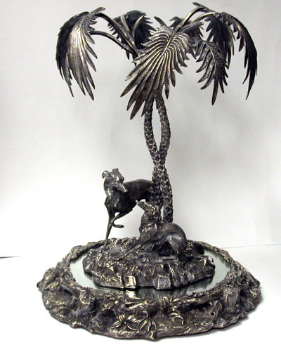 Elkington Centerpiece and Mirror Plateau. England C. 1875