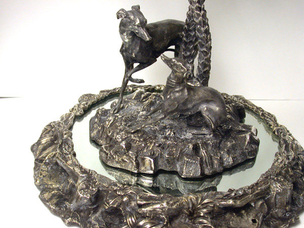 Elkington Centerpiece and Mirror Plateau. England C. 1875