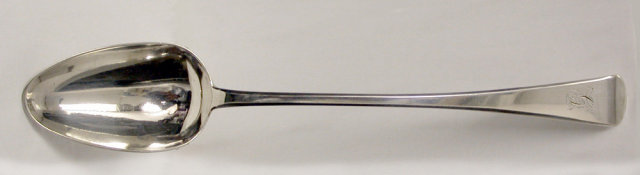 Georgian Silver Old English Serving Spoon, London 1813, Samuel Hennell