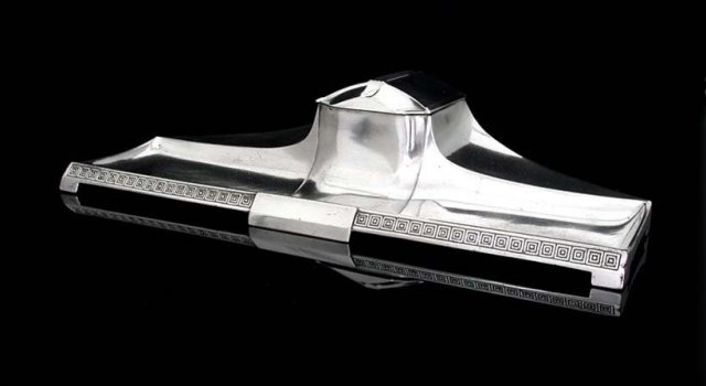 W.M.F Jugendstil Pewter Inkstand, Germany C.1910.