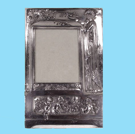 Art Nouveau Silver Plate Photograph Frame, Germany C.1900
