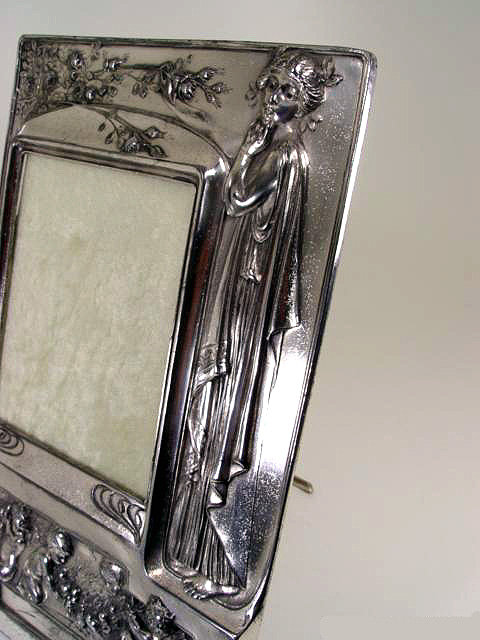 Art Nouveau Silver Plate Photograph Frame, Germany C.1900